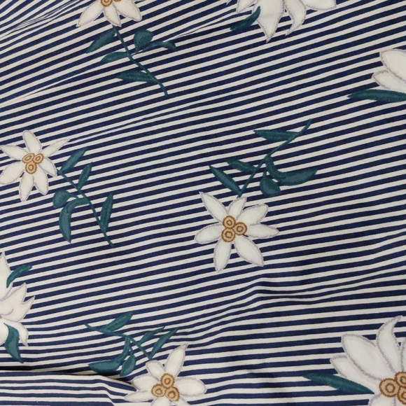 Girls Striped Cotton  Flower Dress Blue Size 9 - Picture 3 of 3